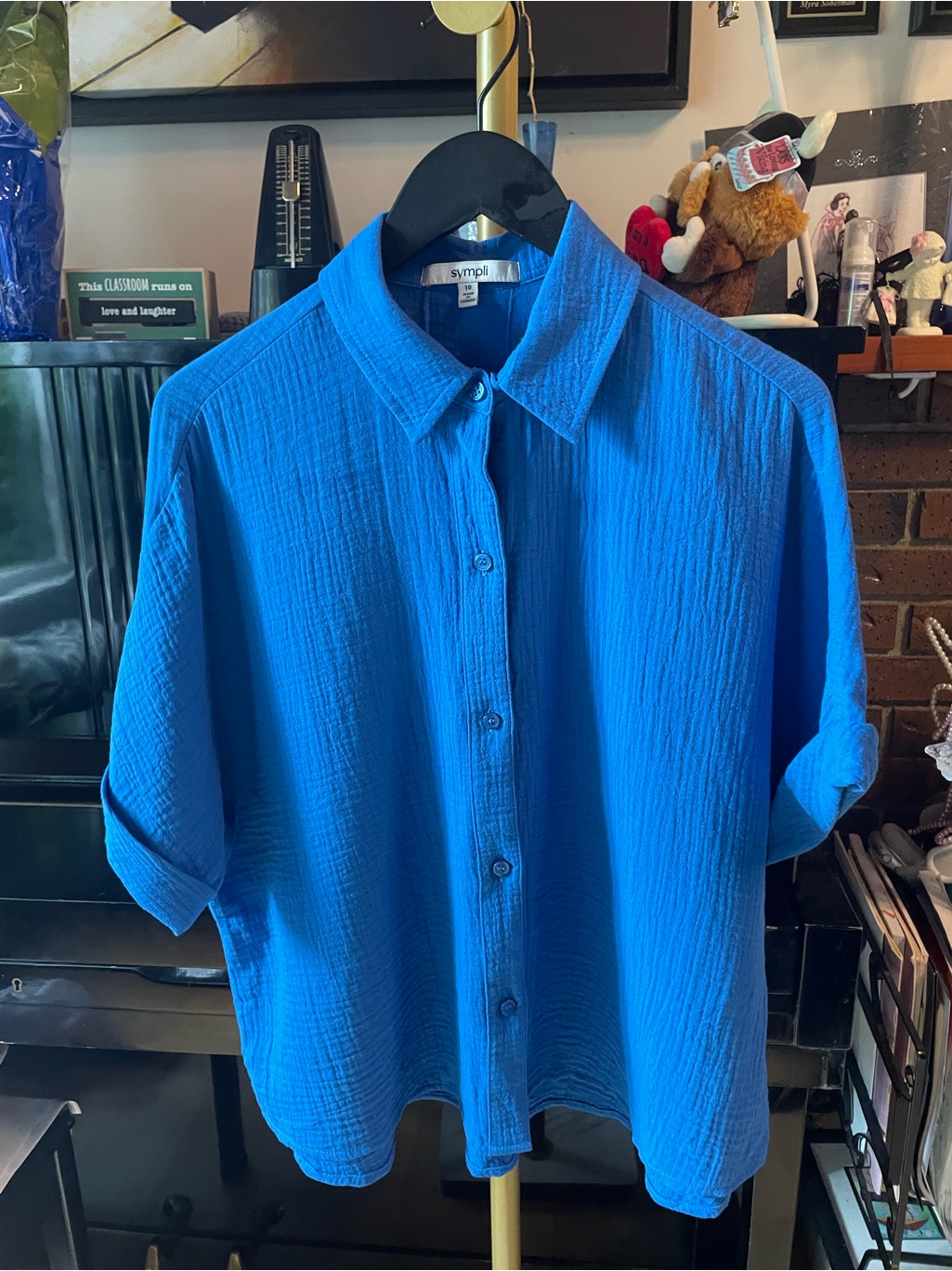 Sympli Breeze Half Sleeve Bolero Shirt